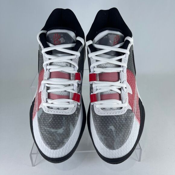 Nike Air Zoom Kyrie 8 White University Red Black Men's 8 | DJ6017-100 | NEW - Picture 3 of 9